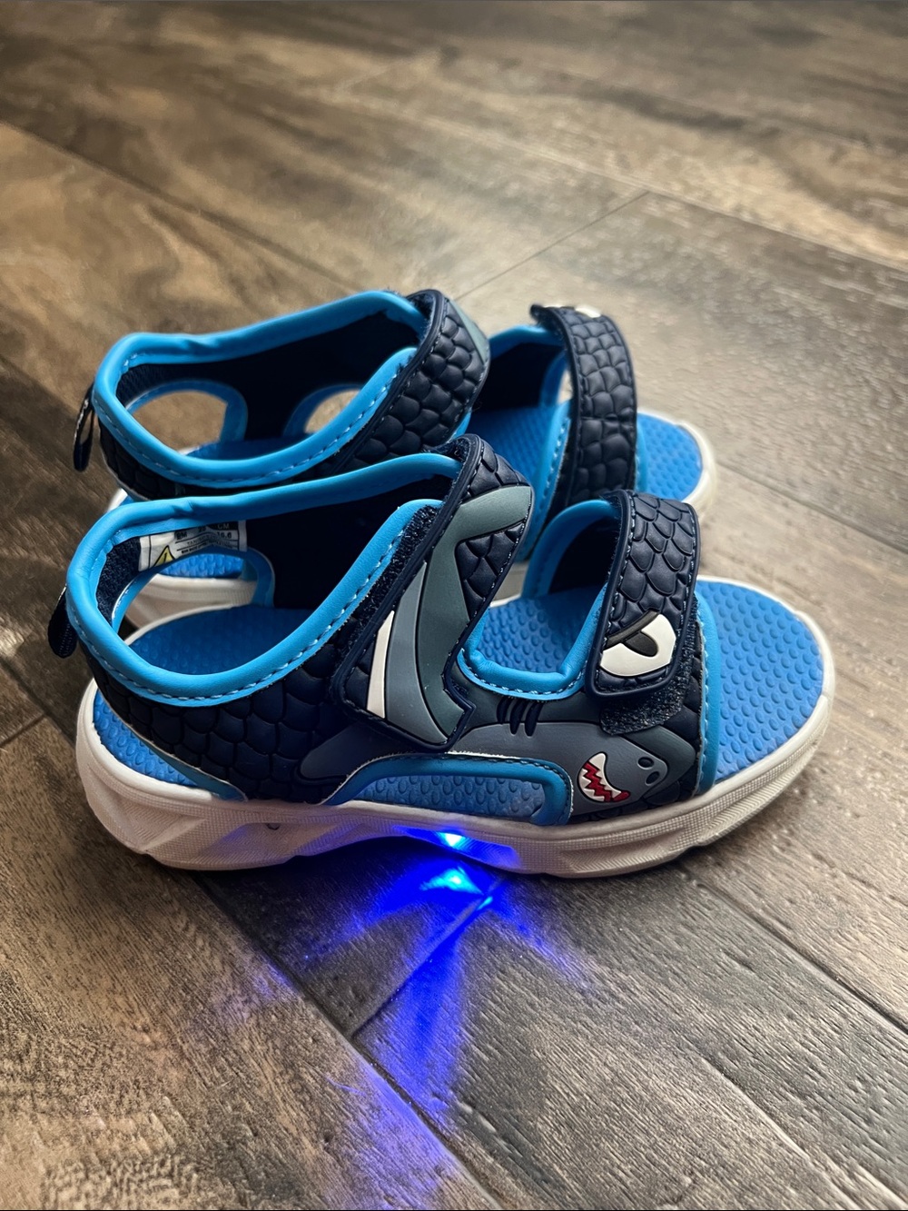 Light up shark sandals